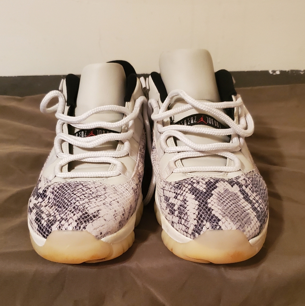 Retro Air Jordan 11 snakeskin sneakers.